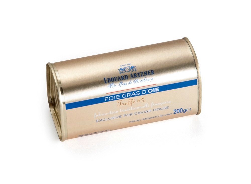 Whole goose liver with 5% truffles - 200g tin